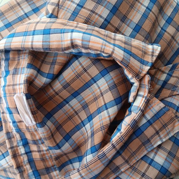 Vintage 1980s Womens Cowgirl Shirt Large Plaid Thin Button Down Top Blouse Indy - Picture 5 of 5